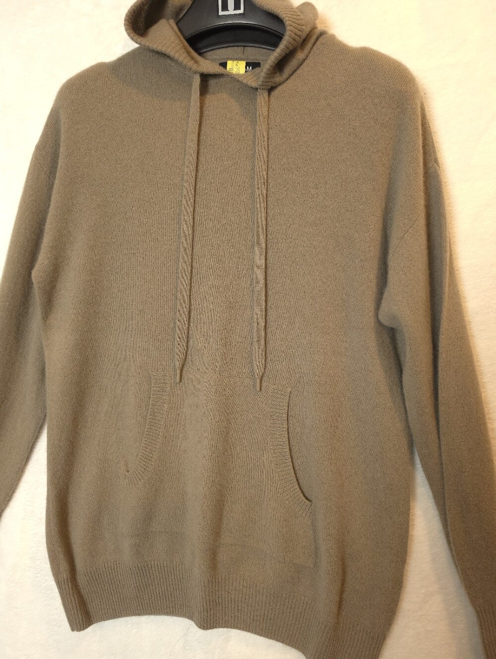 NAADAM Women’s Signature Cashmere Hoodie Knit Sweater Tan Beige Small